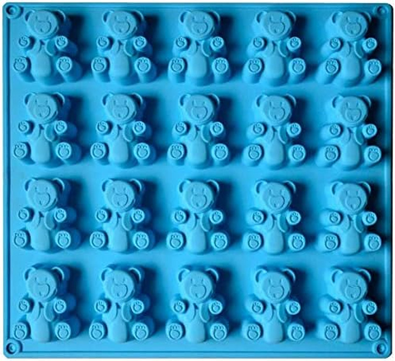20 Cavity Large Gummy Bear Mold/Big Bear Crayon Mold for Brownie Muffin Chocolat
