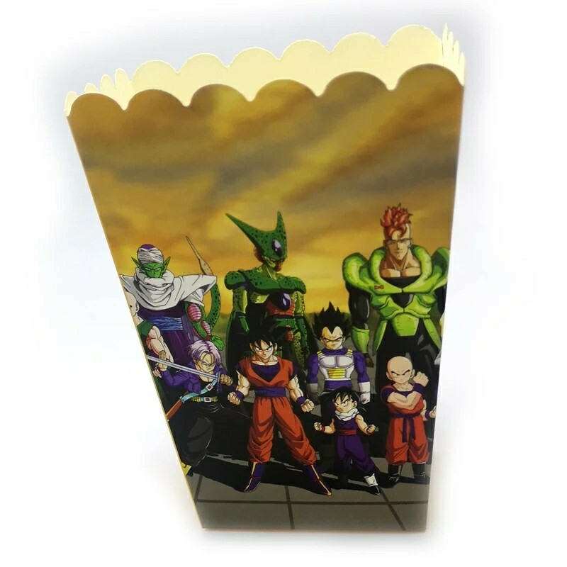 12 Pcs Set, dragon ball Z Pop Corn Candy Boxes Kids Birthday Party Supply gallery