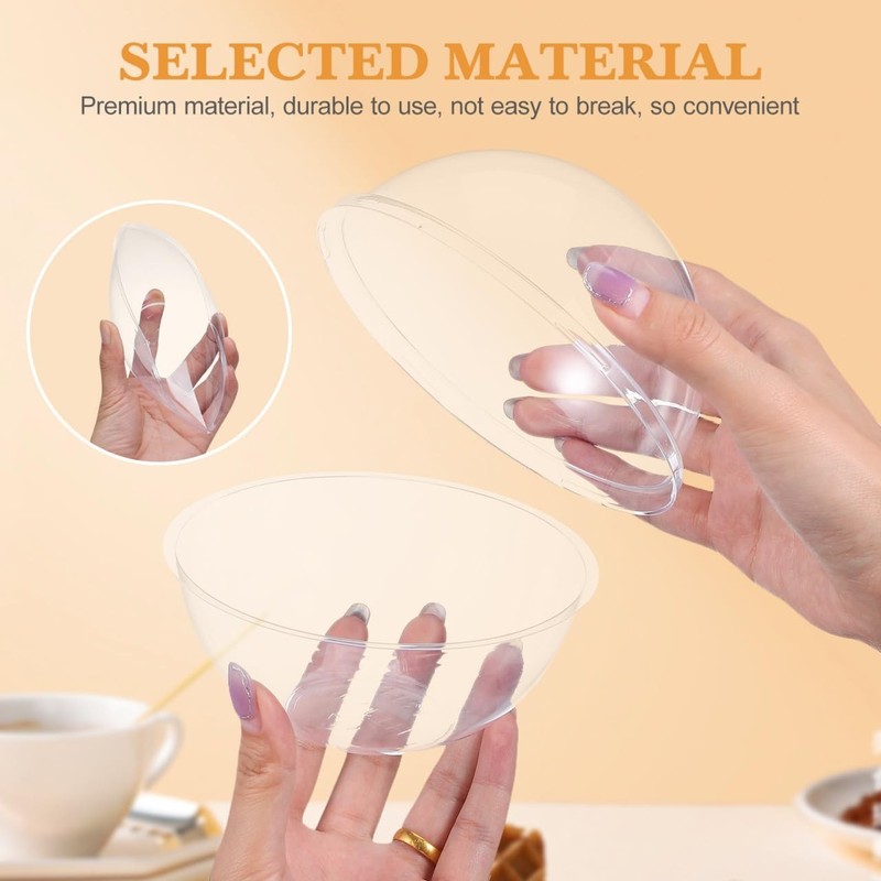 Clear Plastic Fillable Ornaments 350ml Cupcake 10pcs Mousse Cake Muffin Carri... gallery
