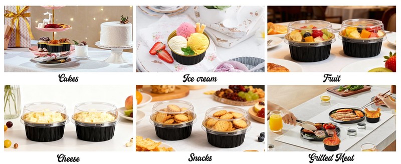 60 Pack 5 OZ Round Mini Cake Pans with Lids, Disposable Aluminum Foil Baking gallery