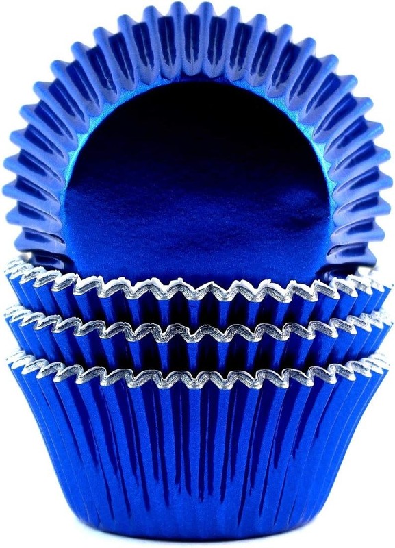 60g Paper Foil Cupcake Liners Standard Baking Cups 100 Pcs Non-Stick Navy Blue