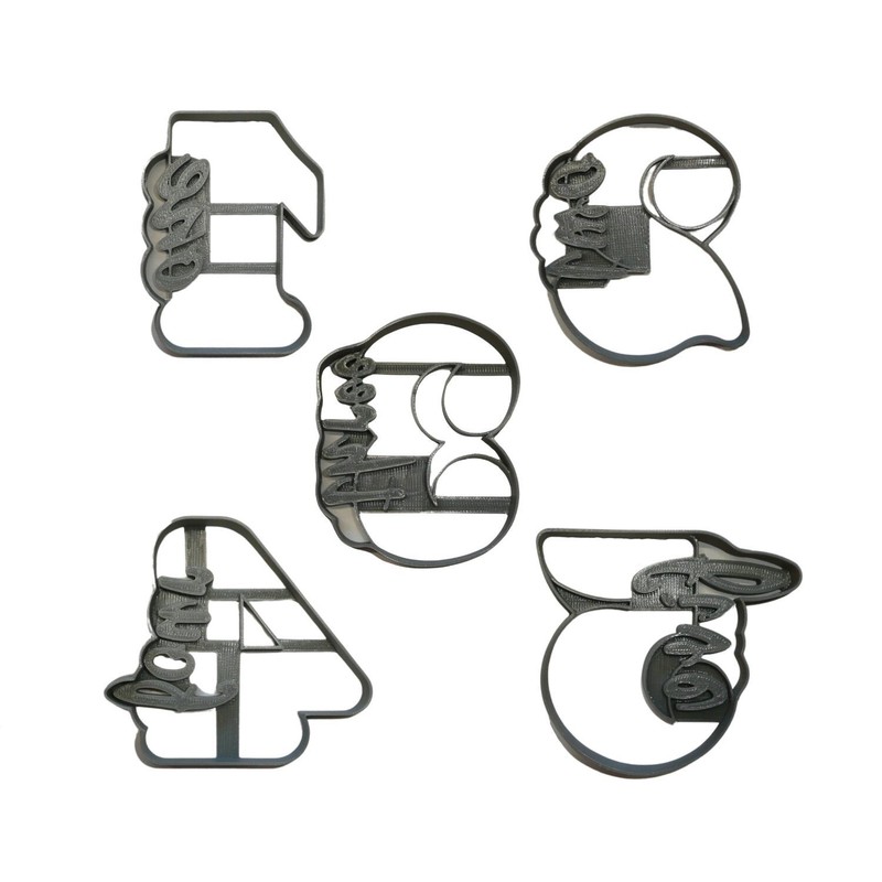 NUMBERS 1 – 5 BIRTHDAY ANNIVERSARY SET OF 5 COOKIE CUTTERS MADE IN USA PR1868