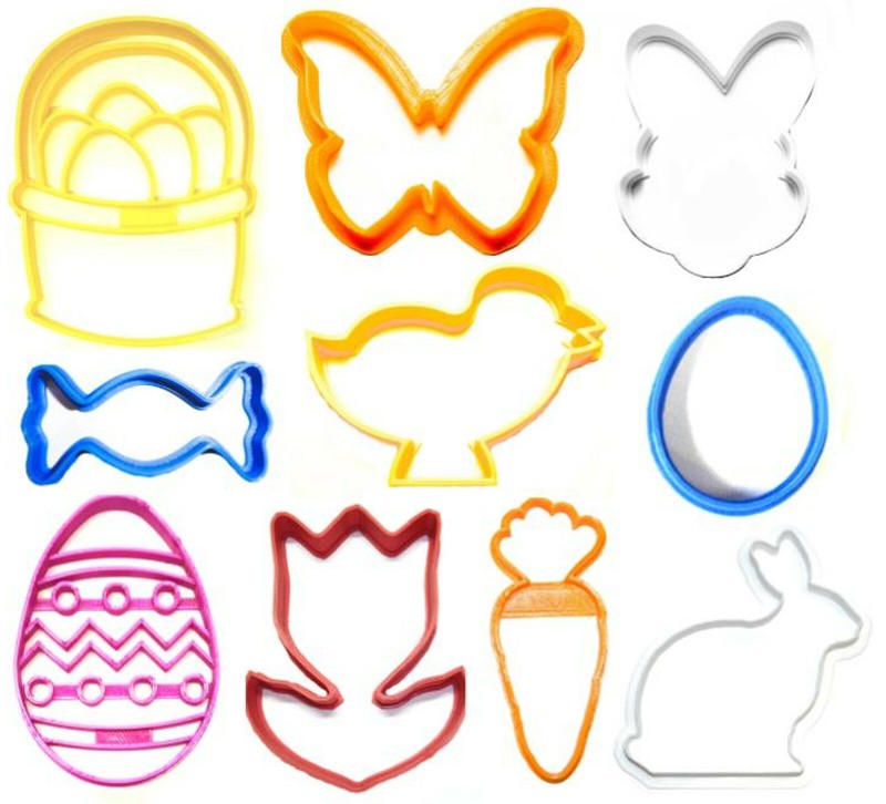 EASTER PASCHA CELEBRATION SPRING EGG BASKET BUNNY EARS COOKIE CUTTER PR1177