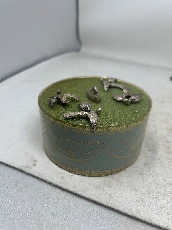 5 Reed Barton Silverplate BIRTHDAY Candle Holder Set Animal Figurines Topper