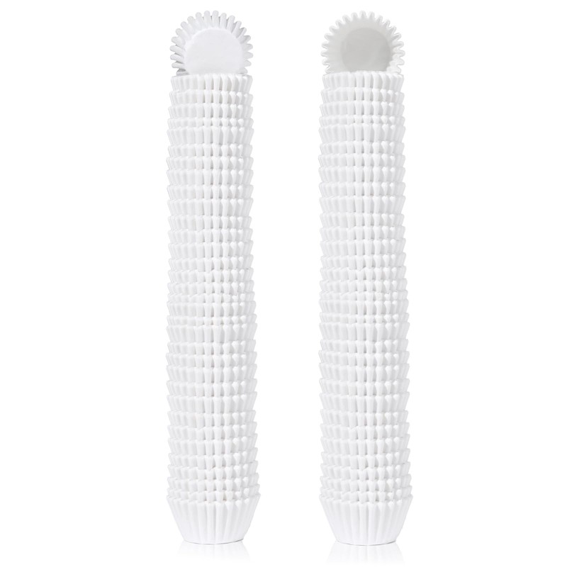 1000pcs White Mini Cupcake Liners 1inch Paper Baking Cups Candy Truffles Choc...