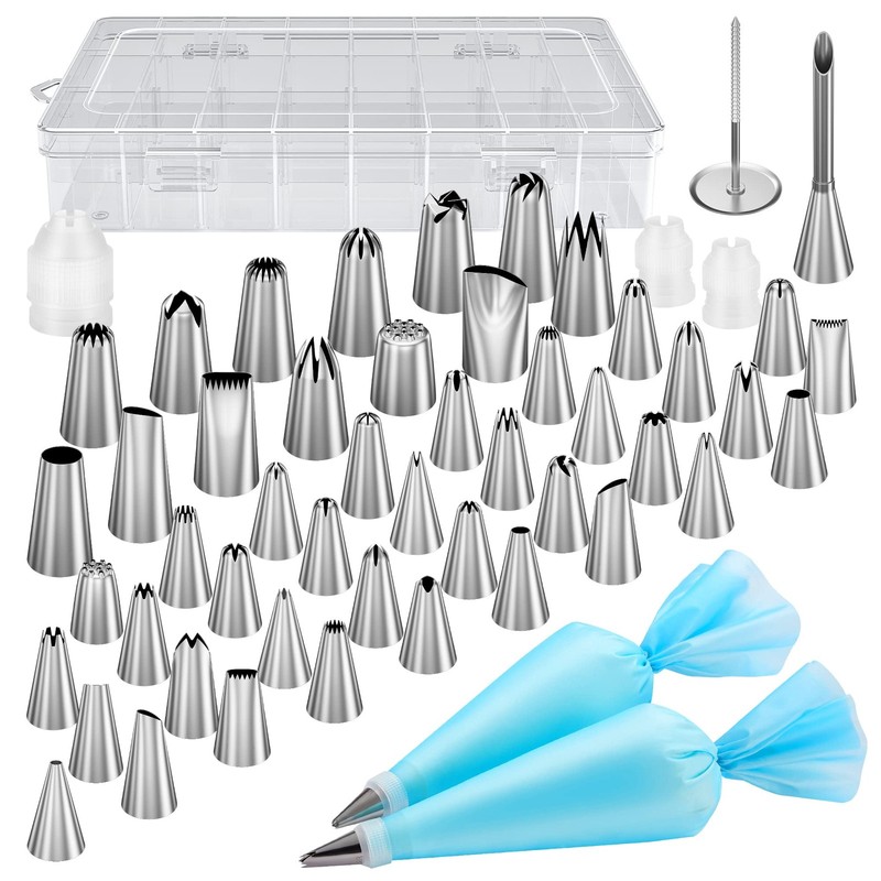 54 in 1 Piping Bags and Tips Set with 13 Large Size Piping Tips, 35 Standard ...