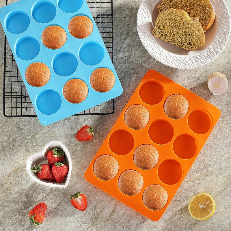 2PCS Silicone Oreo Molds, 12 Cavity Cookie Chocolate round Silicone Mold, Bakin gallery