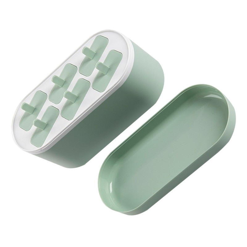 Reusable Ice Cream Mold Green PP Material Easy to Use and Clean for Home Use gallery