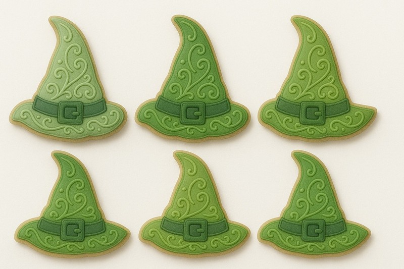 1 Dozen 12 Mini Witches Wizard Witch Hat 2'' Cookie Cutter Metal Fall Halloween gallery