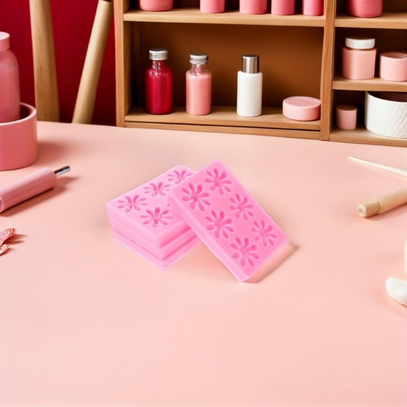 4pcs Silicone Candy Molds For Chocolate Baking Flower Design 6 Slots 2.8 cm gallery