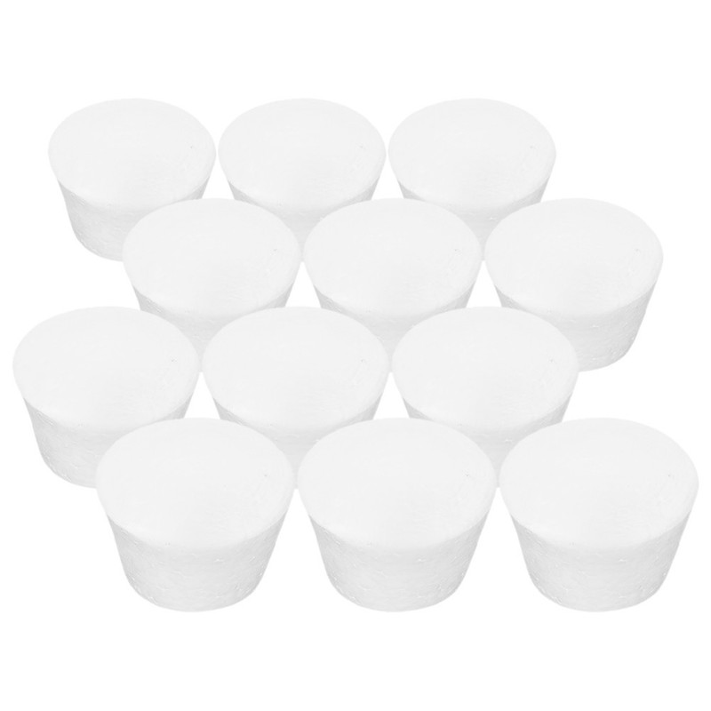 12Pcs Black Foam Cupcake Models for Cake Decorating DIY Reusable Craft Props