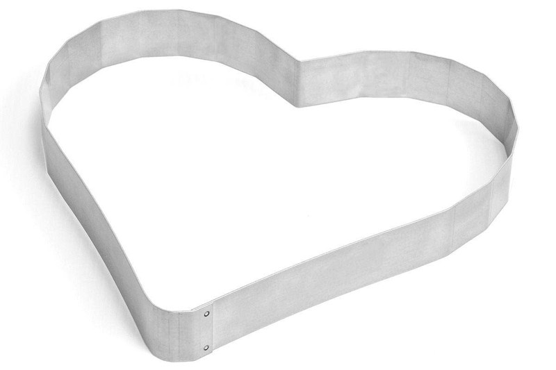 LloydPans 12 Inch Heart Baking Stainless Steel Cake Mold Made in USA