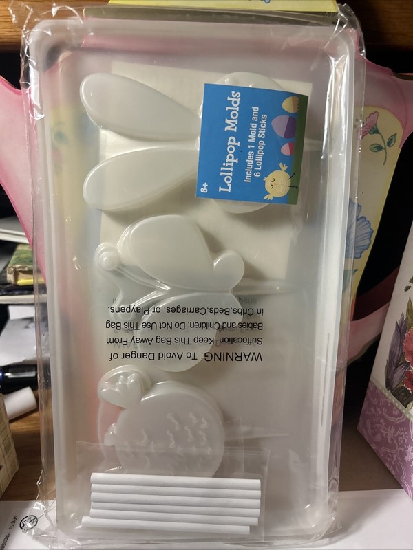 Plastic Mold with Sticks for Lollipop Easter Bunny Butterfly Crafts 3” gallery