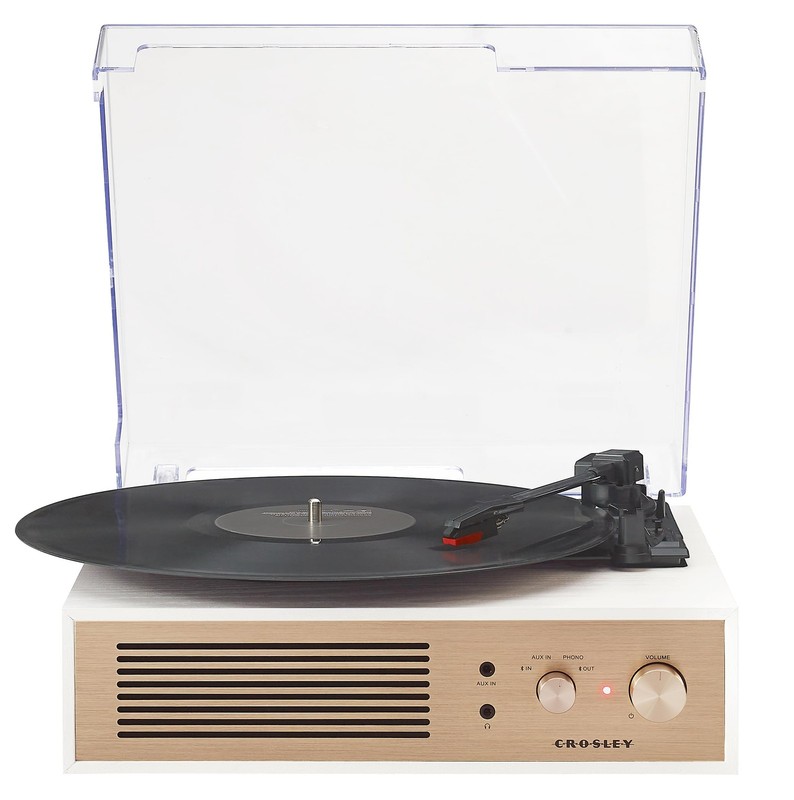 Crosley Cr6045A-Cr Miles 3-Speed Bluetooth In/Out Record Player Turntable