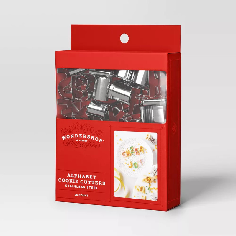 Wondershop Alphabet Cookie Cutter STAINLESS STEEL 26 Ct Decorating LOT of 3 pkg gallery