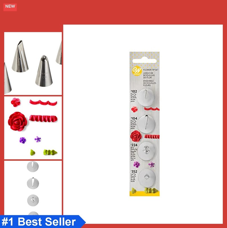 Flower Leaf Icing Tip Set 3 Piece Petal Drop Flower Piping Tips For Cake