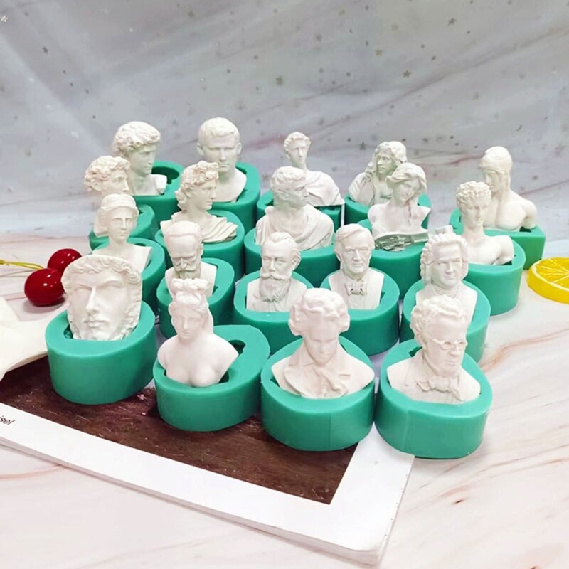 3D Portrait Sculpture Silicone Mold Fondant Cake Border Moulds Chocolate Mould gallery