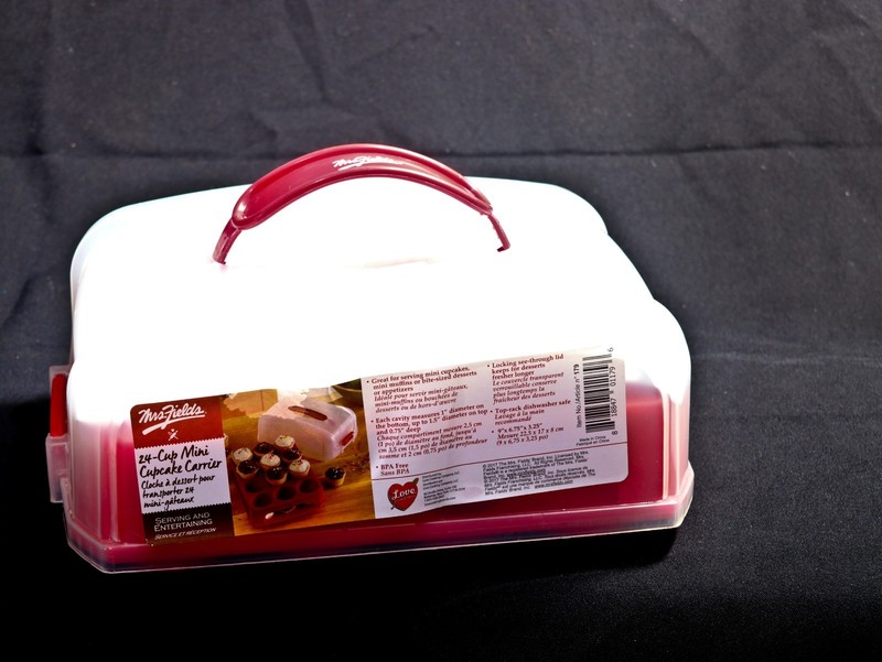 Mrs Fields MINI Cupcake Carrier, Holder Carries 24 MINI-Size Cupcakes, gallery