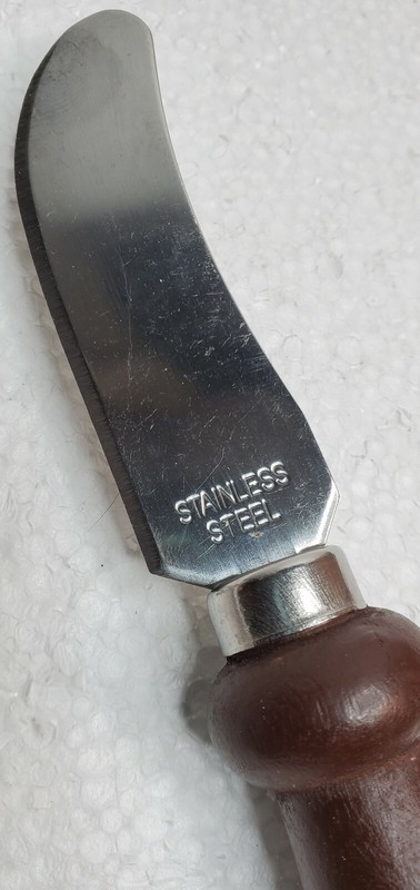 Nut Butter Cheese Spreader 6 5/8” Long Stainless Steel Wood Handle gallery