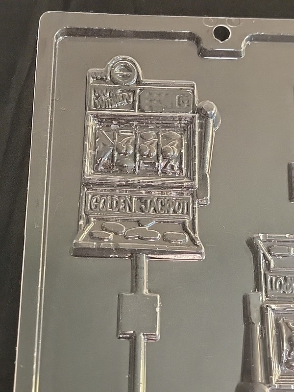 Life of the Party Gambling Slot Machine Casino Las Vegas Chocolate Lollipop Mold gallery