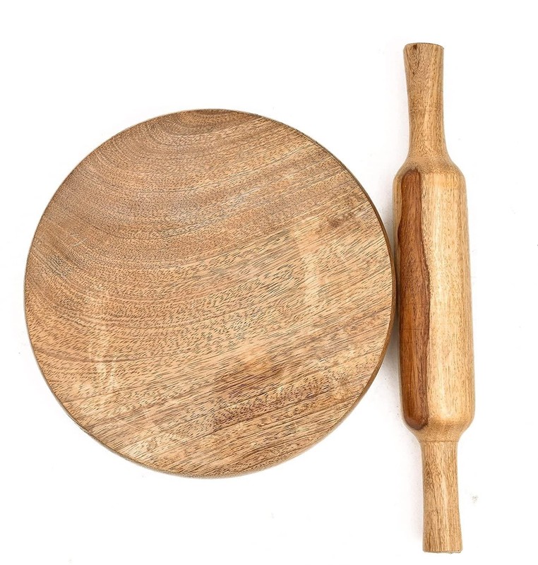 Wooden Chakla Belan Set Roti Maker for Home & Kitchen Chakla -10inch Belan-12 in