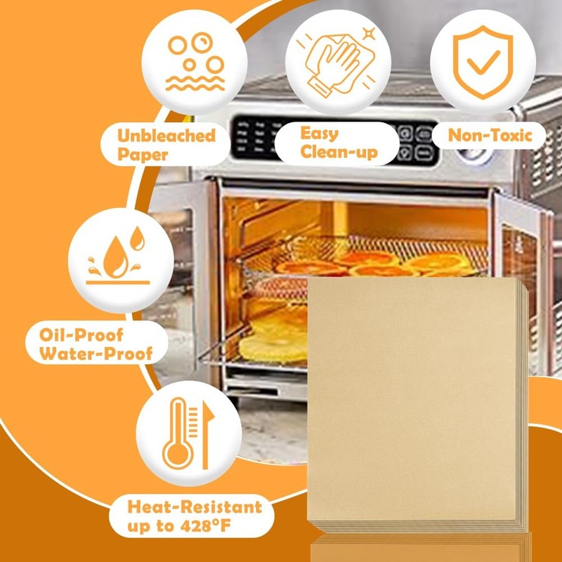 YQL 10x12 Inch 150PCS Disposable Air Fryer Liners, Unbleached Parchment Paper... gallery