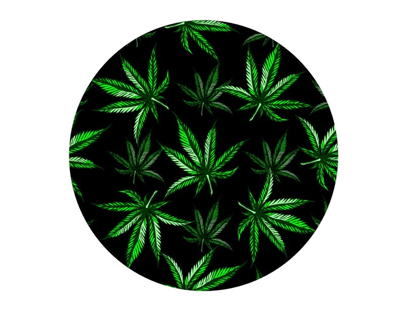 Weed Leaf Edible Cake Topper 8 Inch Multi Colored for Cakes Cupcakes Decor