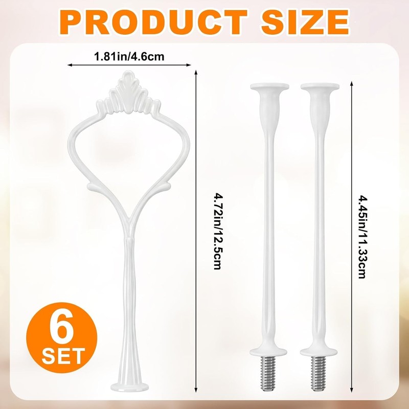Elegant 3 Tier Cake Stand Kit - 6 Sets of Versatile Fittings for Desserts gallery