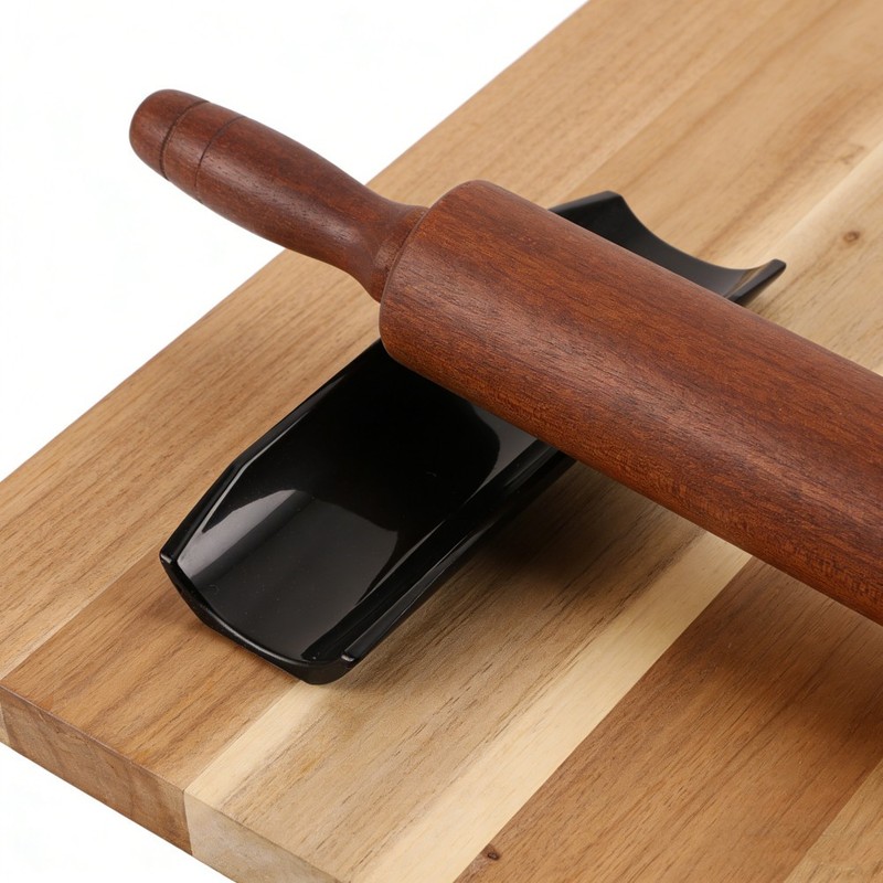 Countertop Rolling Pin Organizer Rack in Black for Dough and Pastry gallery