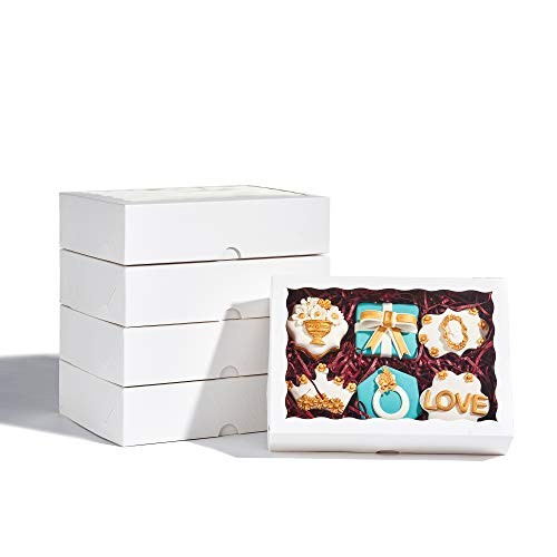 PCS 10 x 7 x 2.5 inches Elegant Cookies Boxes, 4 Elegant White Strawberry Box gallery