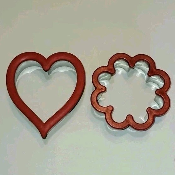 Comfort Easy Grip 2 Cookie Cutters Heart And Flower