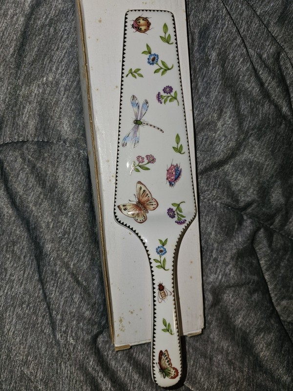 Beautiful Cake Plate and Server Set / Botanical Floral Butterfly Plate & Server gallery