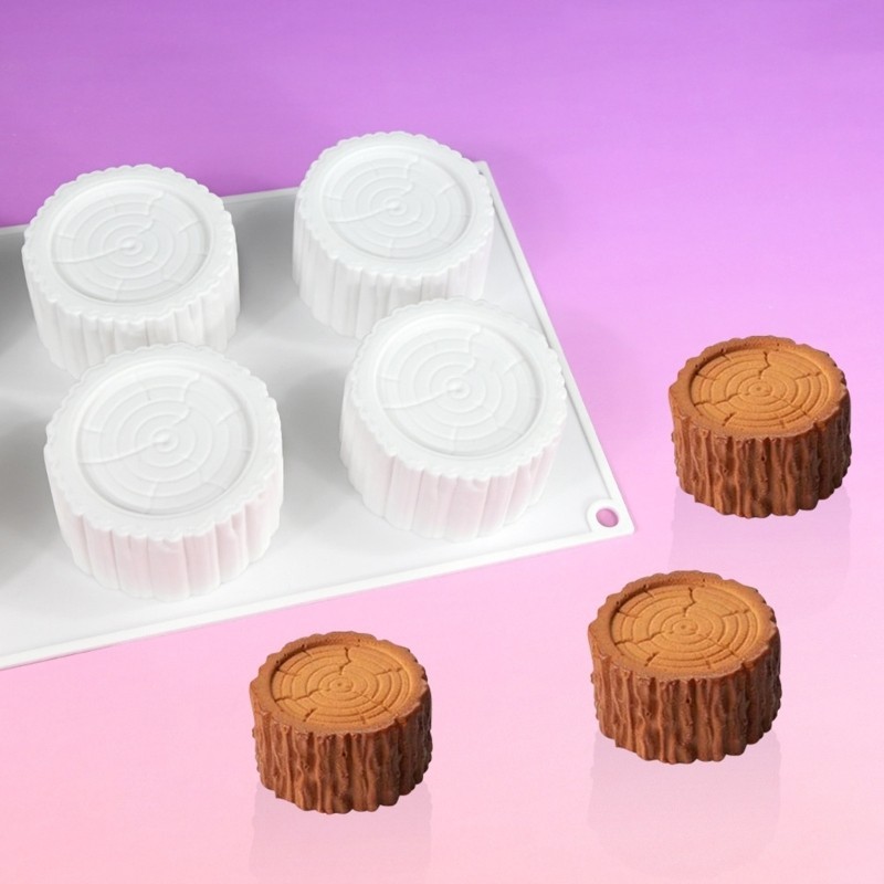 Silicone Mousse Cake Mould for Birthdays and Gatherings Tree Stump Dessert Form gallery