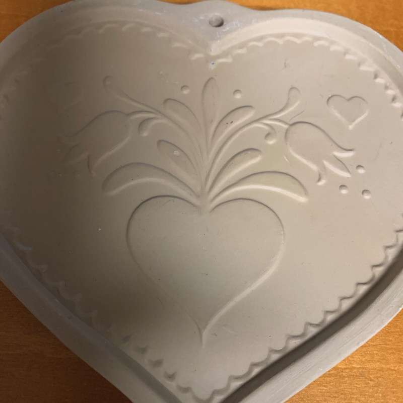 VTG Brown Bag Cookie Mold Heart 1986 Hill Design Flowers Hearts Valentines gallery