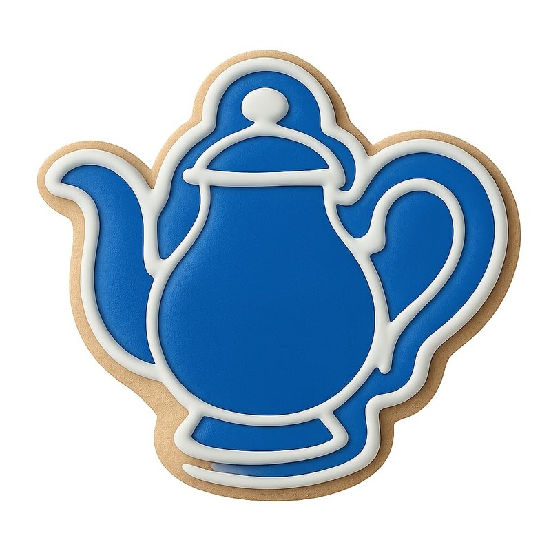 Antique Teapot Cookie Cutter & Stamp, Fondant & Clay - 4x3.5 gallery