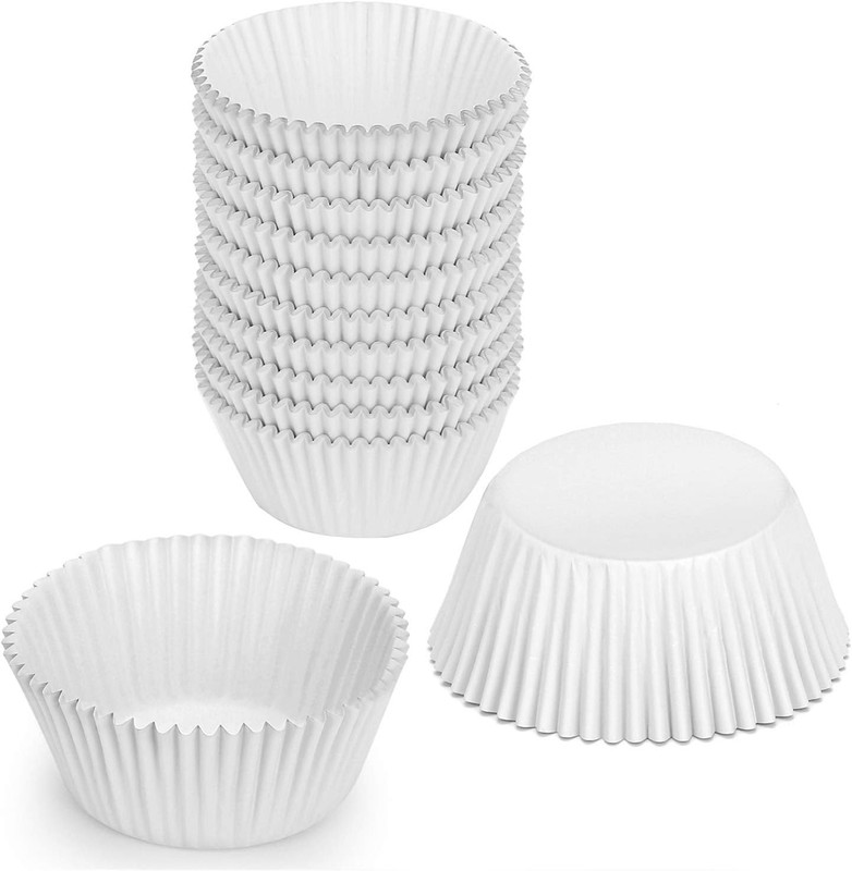 White Metallic Foil Cupcake Liners Standard Size Baking Cups, 200-Count gallery