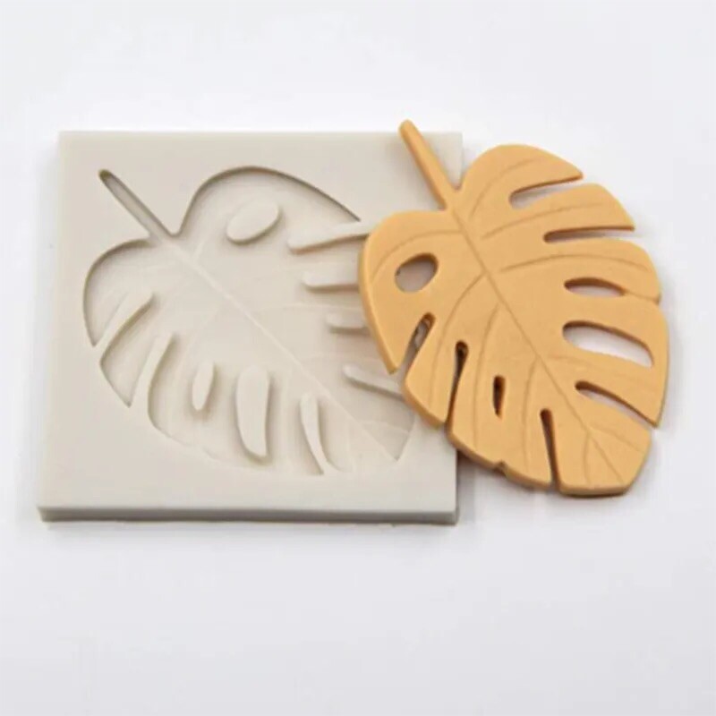Silicone Tropical Palm Leaf Chocolate Sugarcraft Mould DIY Clay Resin