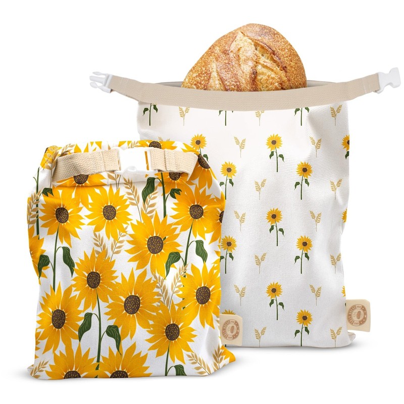 Cozy Bread® Reusable Bread Bag Set for Home Bakers | USA Brand | Charming D