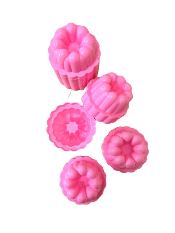 Pink Jelly & Pudding Molds – 12pcs Plastic Dessert Moulds for Agar, Flan,Caramel