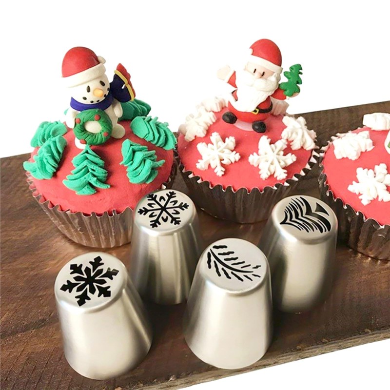 25 Pieces Stainless Steel Extra Large Christmas Piping Tips Set,13 Christmas ... gallery