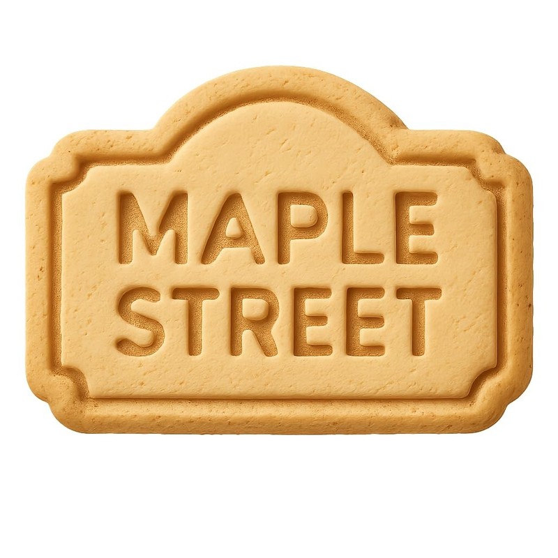 Springtime Maple Street Cookie Cutter & Stamp, Fondant & Clay – 4×2.9″