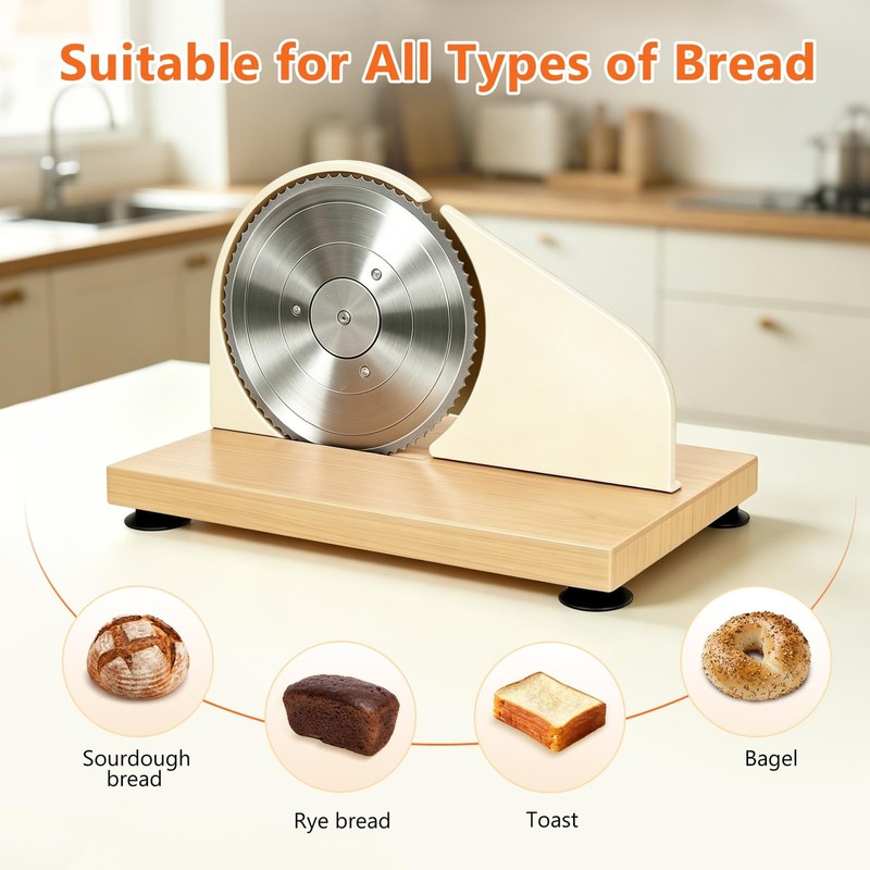 Manual Bread Slicer Adjustable Thickness Sourdough Sandwich Cutter Hand Crank gallery
