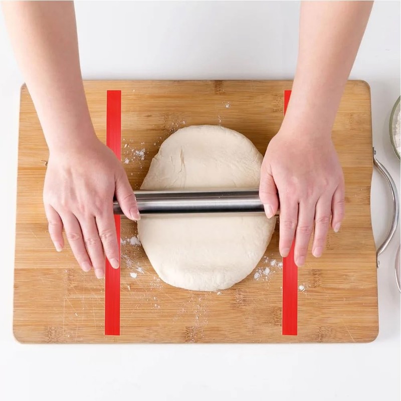 Silicone Measuring Dough Strips - 6PCS Non-Stick Baking Thickness Guides for ... gallery