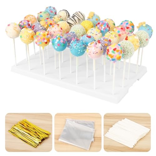 Cake Pop Display Stand Holder - 35 Holes Large Capacity Lollipop Holder White gallery