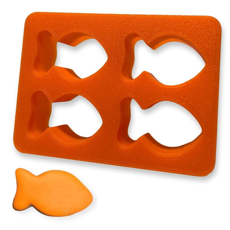 Mini Gold Fish Cookie Cutter, Orange Goldfish, Multi 4 Molds in 1