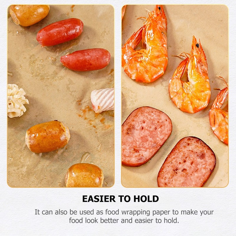 Thickened Khaki Parchment Paper Roll for Baking Cookies Bread and Grill Pan Use gallery