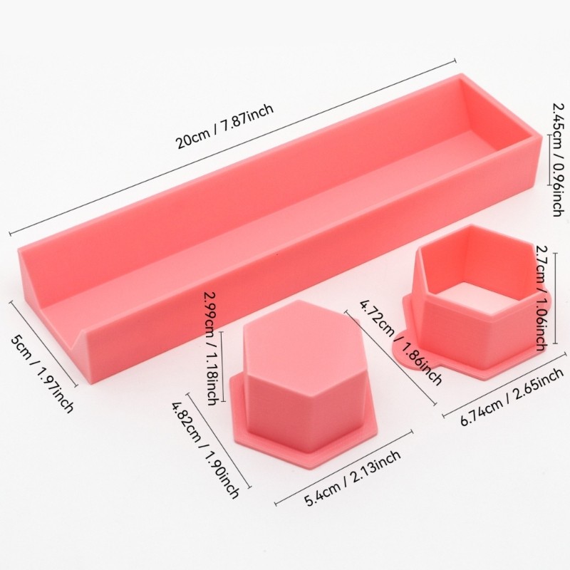 Creative Cake Cookie Cutter Molds Tray Set Hexagon Shape for Home Baking Tool gallery