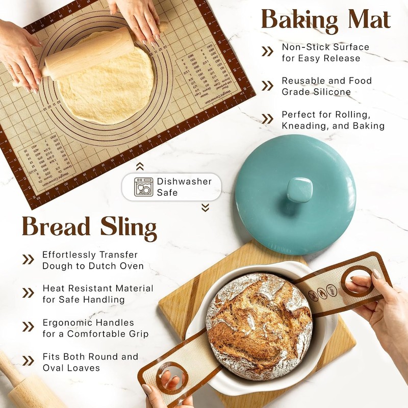 Rustic Banneton Baskets for Sourdough - 17-Piece Bundle gallery