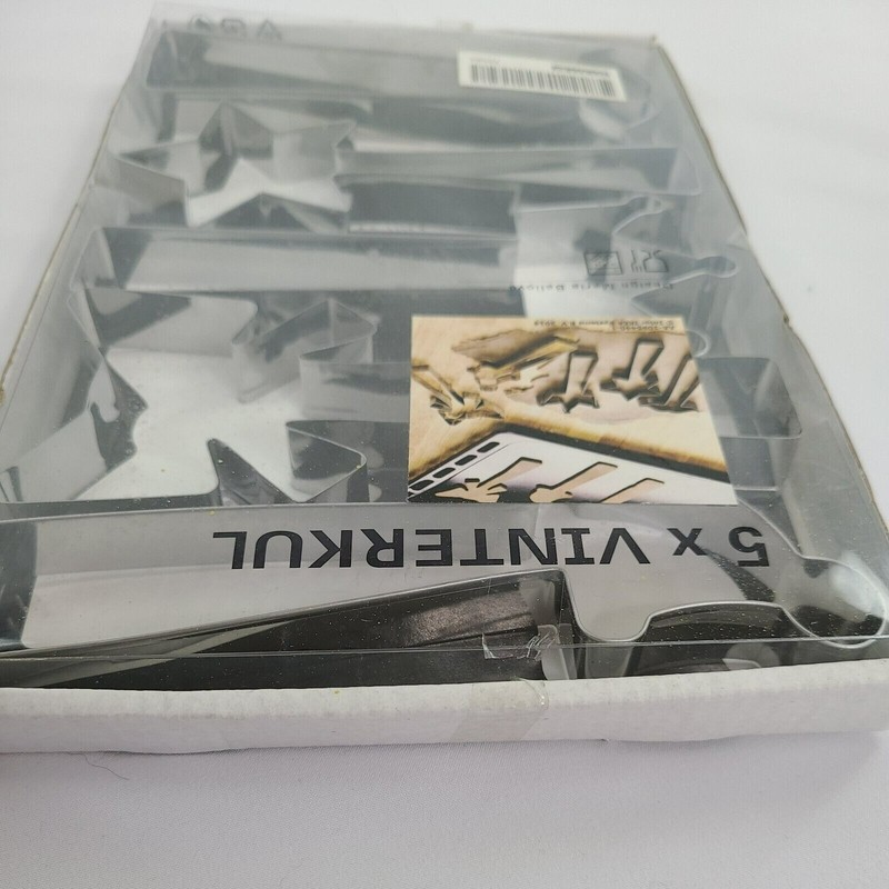 IKEA VINTERKUL Stainless Wand Cookie Cutters Crown Bow Star Mustache Celebration gallery