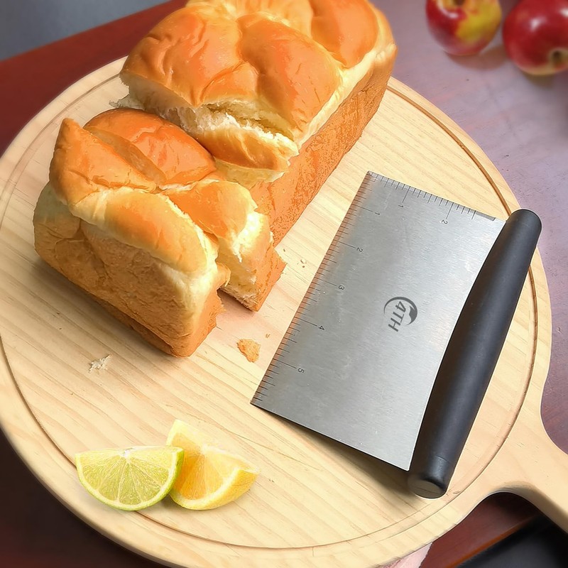 Stainless Steel Dough Bench Scraper Chopper Pastry Cutter For Kitchen 1 Pack gallery